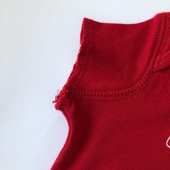 Preemie Baby One-Piece Set Red and White Onesies - Picture 5 of 12